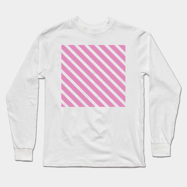 Pink Stripes Pattern Long Sleeve T-Shirt by muzamilshayk